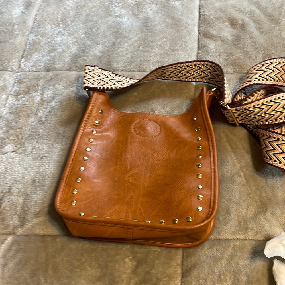 All leather cross body bag